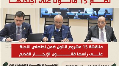 على رأسها الإيجار القديم..15  قانونا على أجندة محلية النواب 