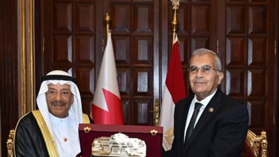 المستشار عصام فريد ورئيس مجلس الشورى البحريني 