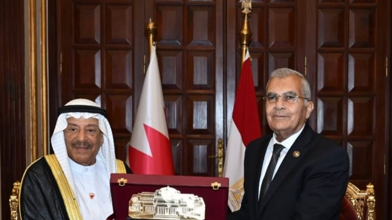 المستشار عصام فريد ورئيس مجلس الشورى البحريني