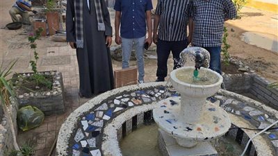 النائب علي سيد معوض يتابع تشجير وتجميل المدرسة الإعدادية 